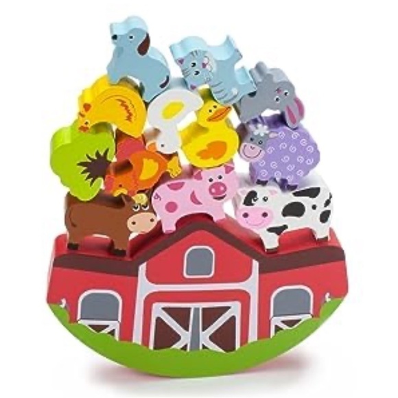 Balance Wooden Barnyard Playset Game - Picture 1 of 12